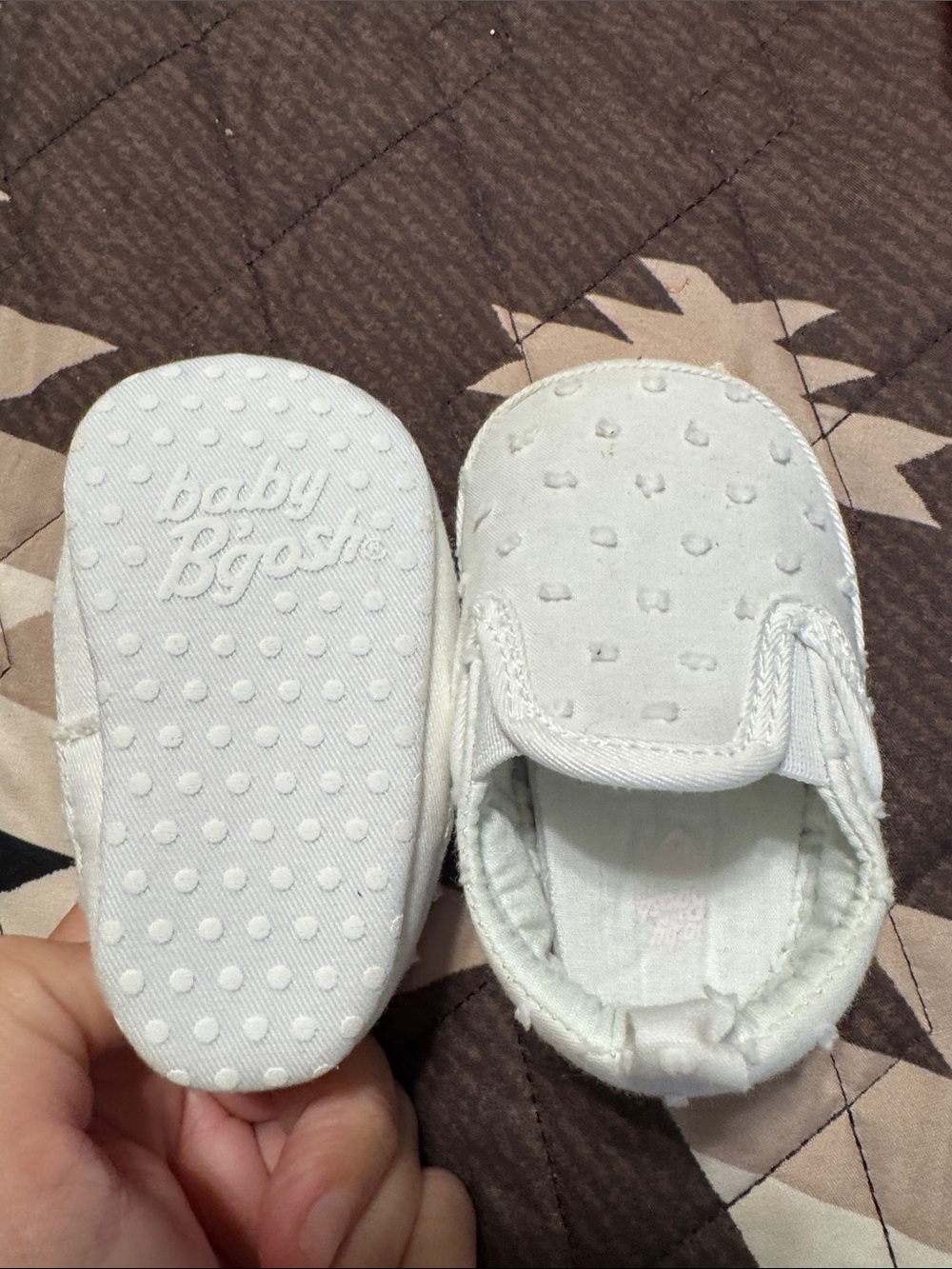 Baby B'gosh White Slip-On Baby Moccasins